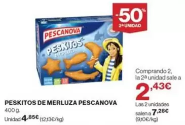 Oferta de Pescanova - Peskitos De Merluza por 4,85€ en Supercor