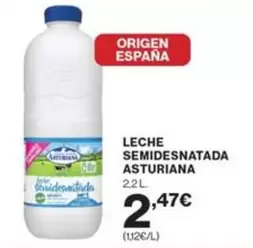 Oferta de La Asturiana - Leche Semidesnatada por 2,47€ en Supercor