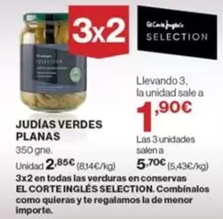 Oferta de El Corte Inglés - Judías Verdes por 2,85€ en Supercor