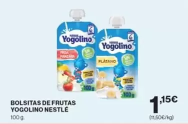 Oferta de Nestlé - Bolsitas De Frutas Yogolino por 1,15€ en Supercor