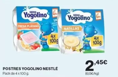 Oferta de Nestlé - Postres Yogolino por 2,45€ en Supercor