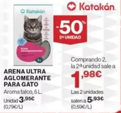 Oferta de Katakan - Arena Ultra Aglomerante Para Gato por 3,95€ en Supercor