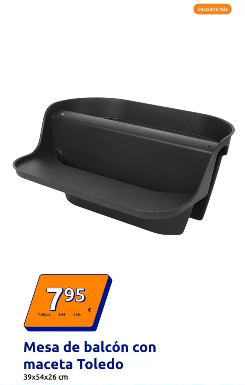 Oferta de Mesa De Balcón Con Maceta Toledo por 7,95€ en Action