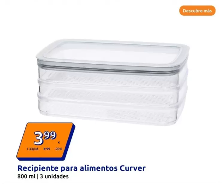 Oferta de Curver - Recipiente Para Alimentos  por 3,99€ en Action