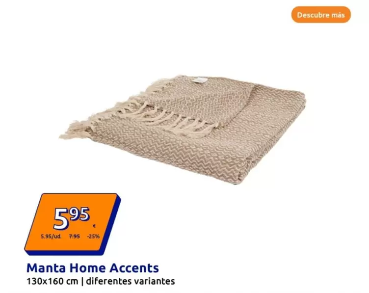 Oferta de Manta Home Accents por 5,95€ en Action