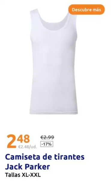 Oferta de Jack Parker - Camiseta De Tirantes  por 2,48€ en Action