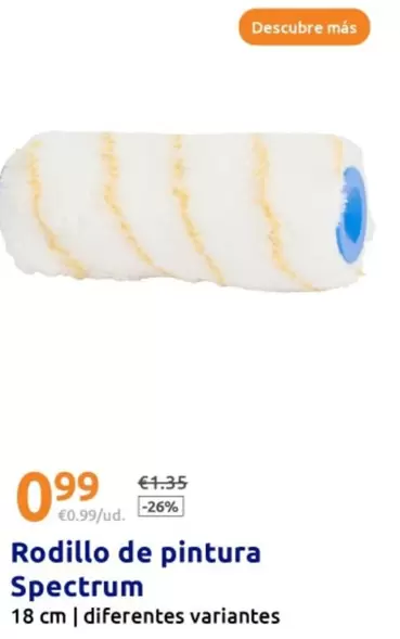 Oferta de Rodillo De Pintura Spectrum por 0,99€ en Action