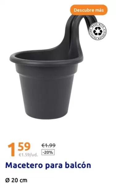 Oferta de Macetero Para Balcon por 1,59€ en Action