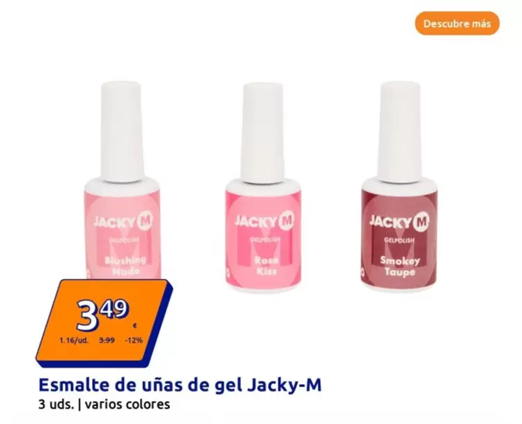 Oferta de Esmalte De Unas De Gel Jacky-M por 3,49€ en Action