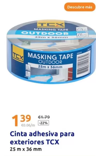 Oferta de Cinta Adhesiva Para Exteriores Tcx por 1,39€ en Action