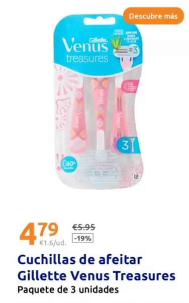 Oferta de Gillette - Cuchillas De Afeitar Venus Treasures por 4,79€ en Action