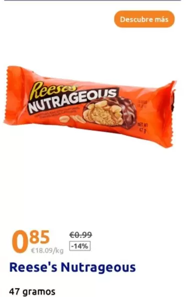 Oferta de Reese's - Nutrageous por 0,85€ en Action