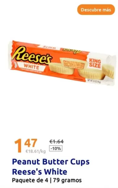 Oferta de Reese's - Peanut Butter Cups White por 1,47€ en Action