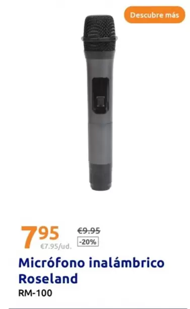 Oferta de Micrófono Inalámbrico Roseland por 7,95€ en Action
