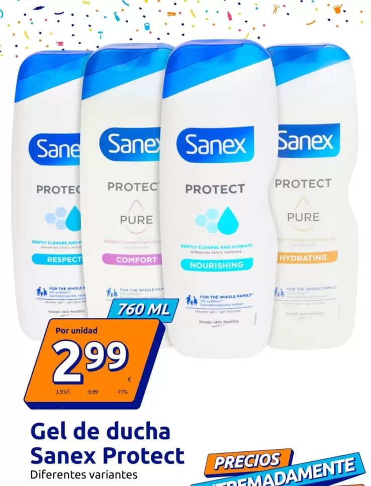 Oferta de Sanex - Gel De Ducha por 2,99€ en Action