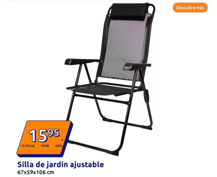 Oferta de Silla De Jardín Ajustable por 15,95€ en Action