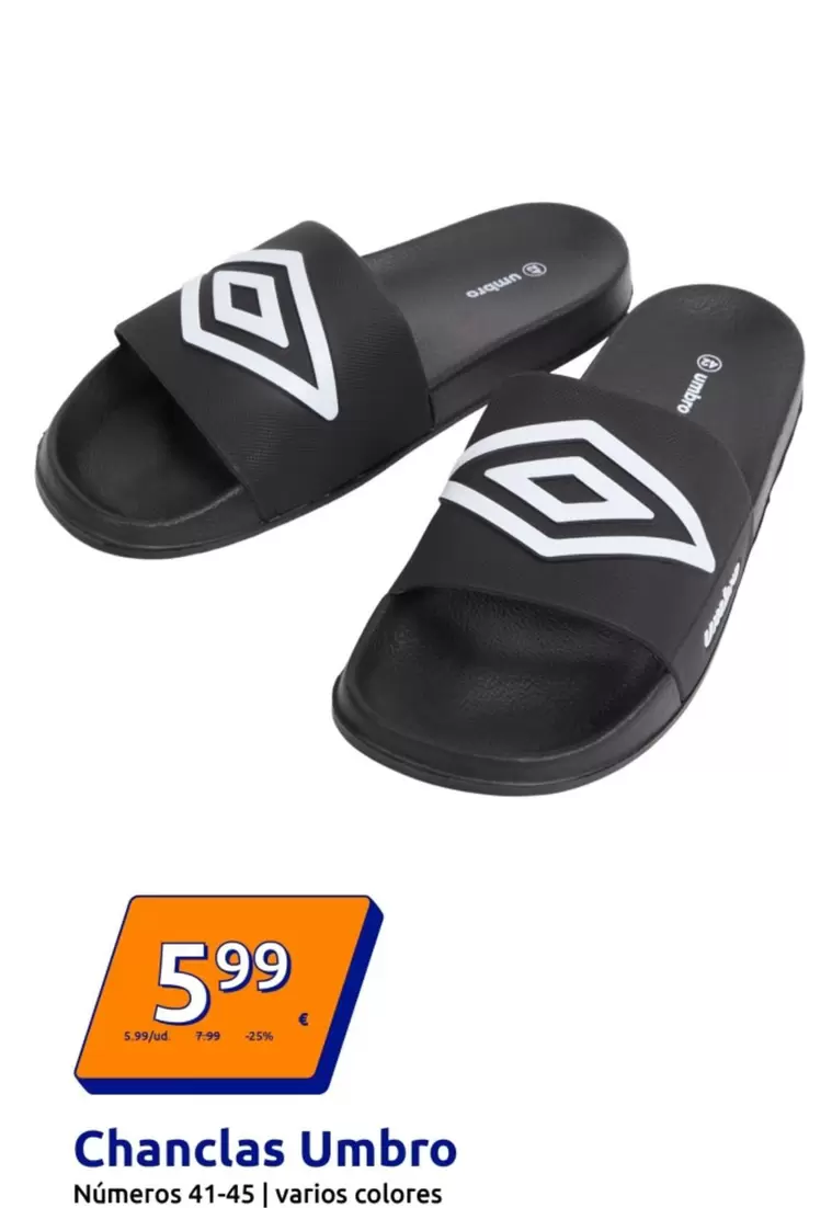 Oferta de Umbro - Chanclas por 5,99€ en Action