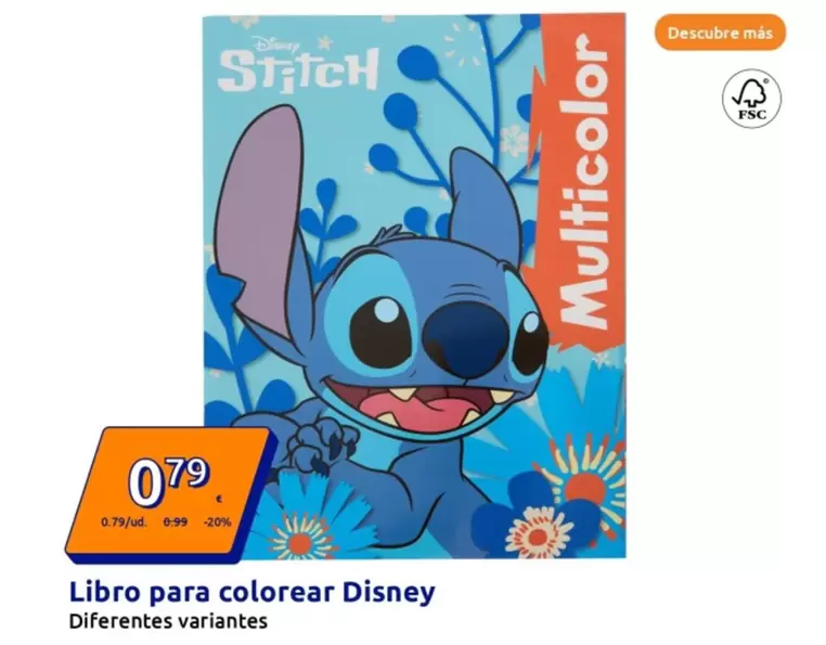 Oferta de Disney - Libro Para Colorear por 0,79€ en Action