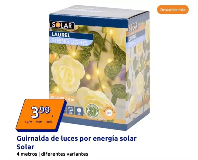 Oferta de Solar - Guirnalda De Luces Por Energía por 3,99€ en Action