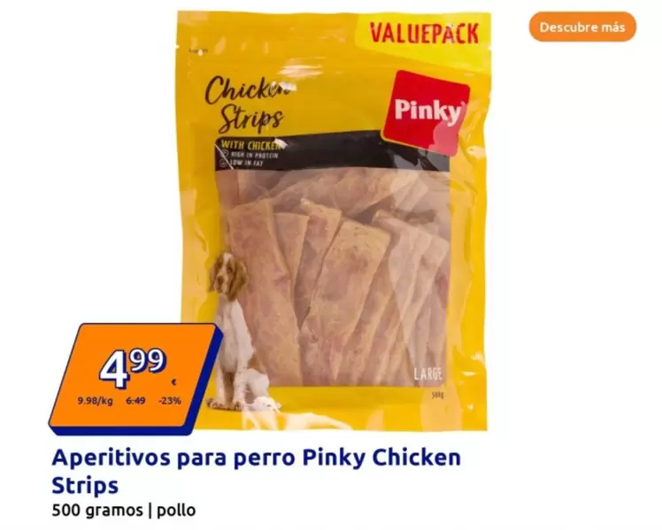 Oferta de Pinky - Aperitivos Para Perro Chicken Strips por 4,99€ en Action