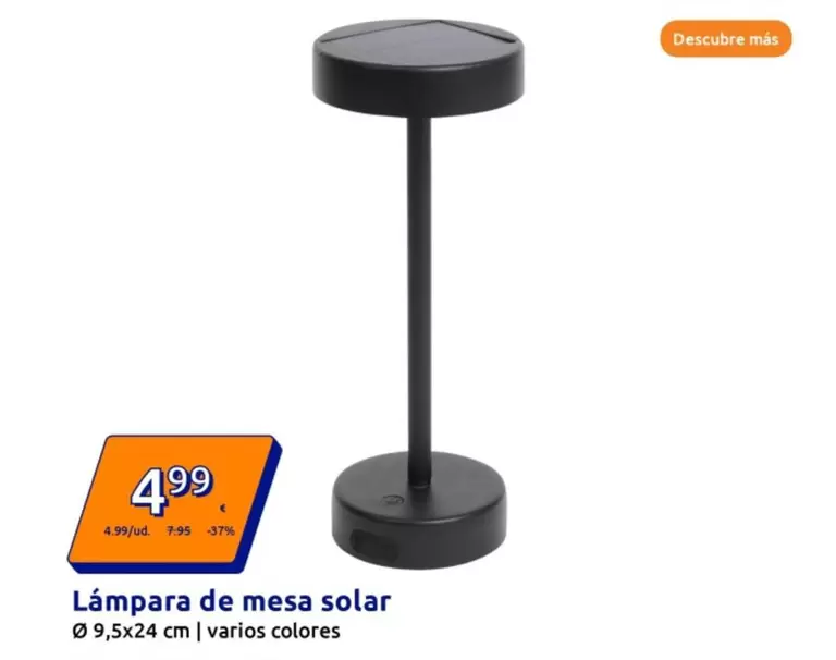 Oferta de Solar - Lampara De Mesa por 4,99€ en Action