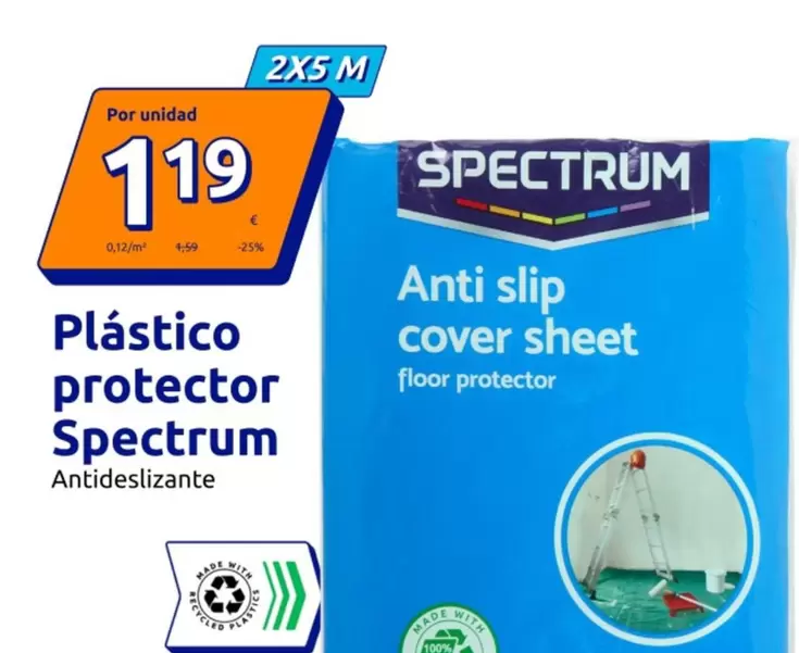 Oferta de Plástico Protector Spectrum por 1,19€ en Action