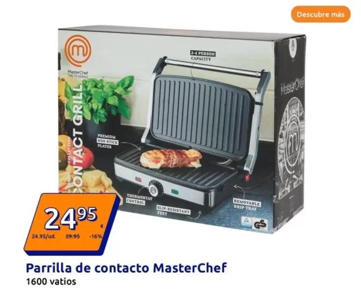 Oferta de MasterChef - Parrilla De Contacto por 24,95€ en Action
