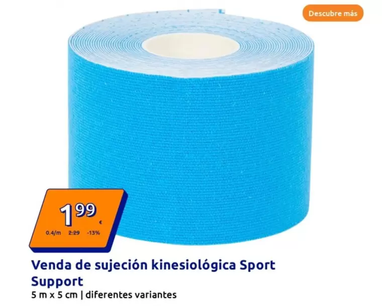 Oferta de Sport Support - Venda De Sujeción Kinesiológica  por 1,99€ en Action