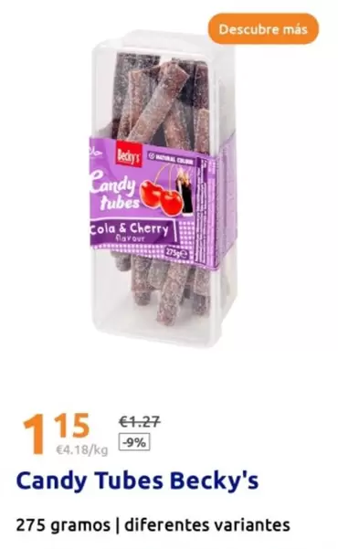 Oferta de Becky'S - Candy Tubes por 1,15€ en Action