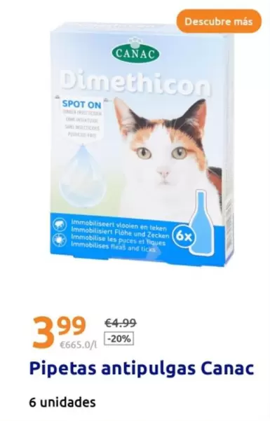 Oferta de Canac - Pipetas Antipulgas  por 3,99€ en Action