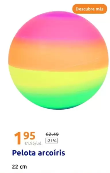 Oferta de Pelota Arcoiris por 1,95€ en Action