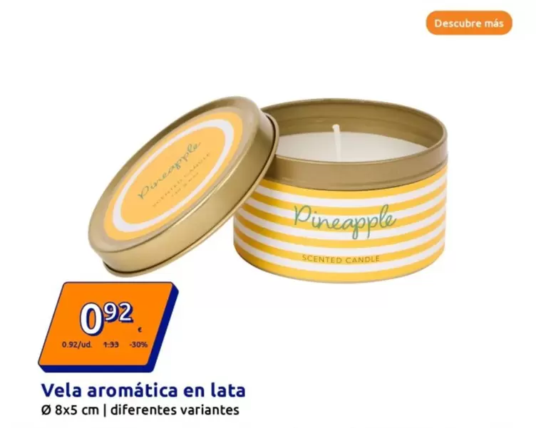 Oferta de Vela Aromatica En Lata por 0,92€ en Action