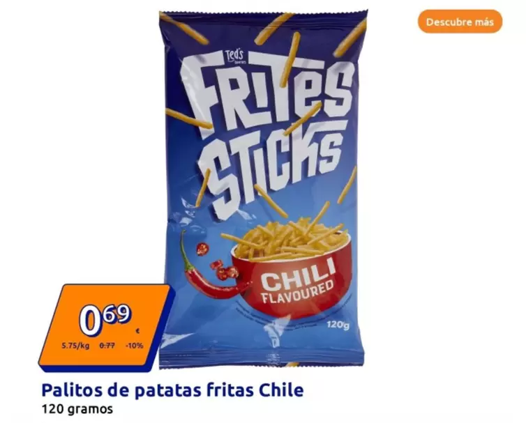 Oferta de Palitos De Patatas Fritas Chile por 0,69€ en Action