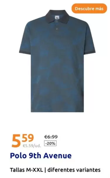 Oferta de Polo 9th Avenue por 5,59€ en Action