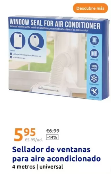 Oferta de Sellador De Ventanas Para Aire Acondicionado por 5,95€ en Action