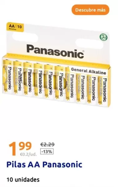 Oferta de Panasonic - Pilas AA por 1,99€ en Action