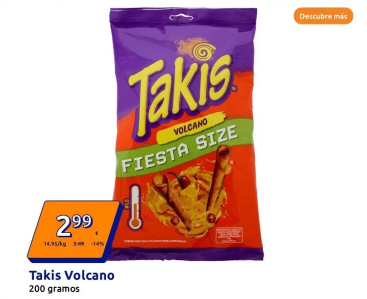 Oferta de Takis - Volcano por 2,99€ en Action