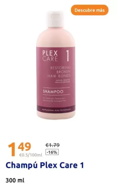 Oferta de Plex Care - Champú 1 por 1,49€ en Action