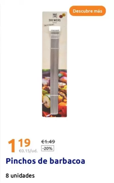 Oferta de Pinchos De Barbacoa por 1,19€ en Action