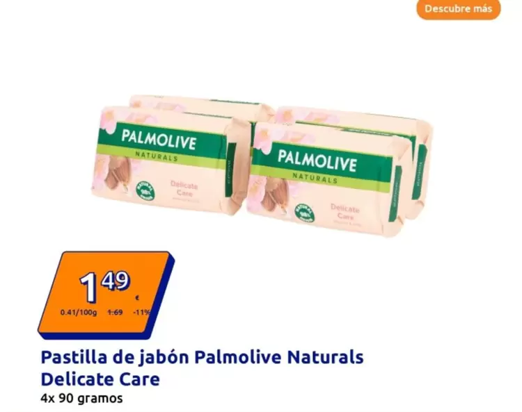 Oferta de Palmolive - Pastilla De Jabón Naturals Delicate Care por 1,49€ en Action