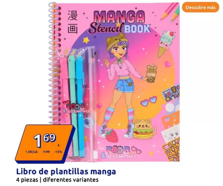 Oferta de Libro De Plantillas Manga por 1,69€ en Action