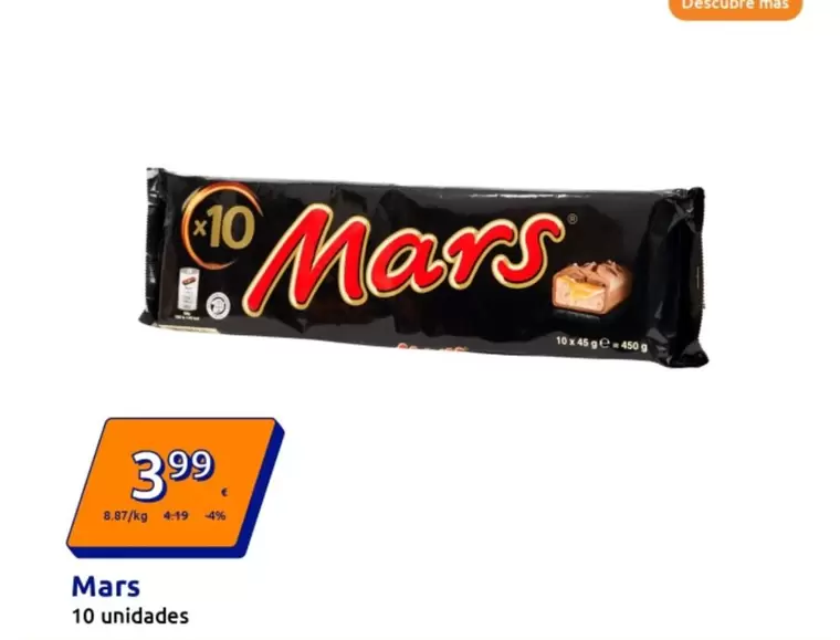 Oferta de Mars - 10 Unidades por 3,99€ en Action