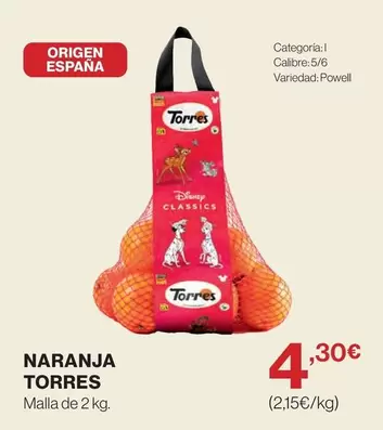 Oferta de Origen - Naranja Torres por 4,3€ en Hipercor