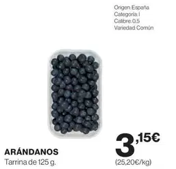Oferta de Origen - Arándanos por 3,15€ en Hipercor