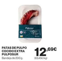 Oferta de Patas De Pulpo Cocido Extra por 12,69€ en Hipercor
