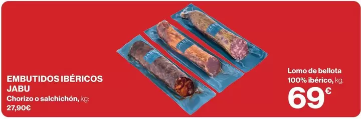 Oferta de Jabu - Embutidos Ibéricos por 69€ en Hipercor