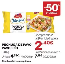 Oferta de Campofrío - Pechuga De Pavo Pavofrío por 4,79€ en Hipercor