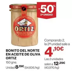 Oferta de Ortiz - Bonito Del Norte En Aceite De Oliva por 8,19€ en Hipercor