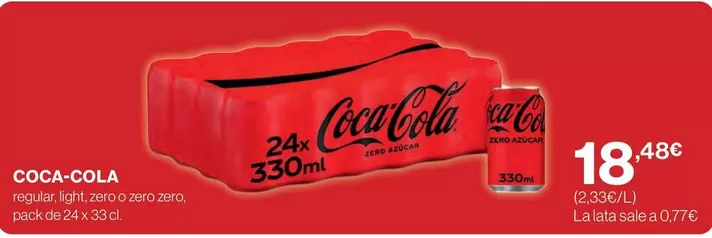 Oferta de Coca-Cola - Regular por 18,48€ en Hipercor