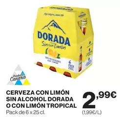Oferta de Dorada - Cerveza Con Limon Sin Alcohol por 2,99€ en Hipercor